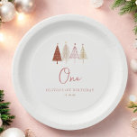 Eerste kerstboomwinter: Onederland meisje Papieren Bordje<br><div class="desc">Kerstboom Winter Onederland Girl 1e verjaardag Borden Roze kerstbomen zijn perfect voor een minimaal en modern verjaardagsfeest! Kies ons pastelblush regenboogontwerp voor uw kinder eerste verjaardagsfeestje.</div>