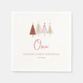 Eerste kerstboomwinter: Onederland meisje Servet (Voorkant)