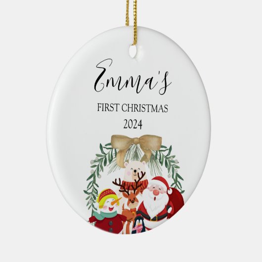 Eerste kerstbos keramisch ornament (Rechts)