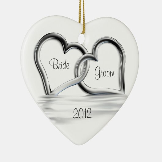 Eerste kerstbruiloft keramisch ornament (Rechts)