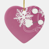 Eerste kerstbruiloft keramisch ornament (Achterkant)