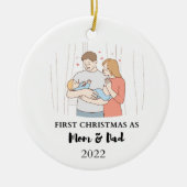 eerste kerstbulkmaandag keramisch ornament (Voorkant)