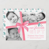 Eerste kerstcadeau | Kerstmis Feestdagenkaart (Voorkant / Achterkant)