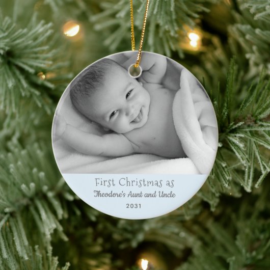 Eerste kerstcadeau Nieuwe tante en oom uit Nephew Keramisch Ornament (Boom)