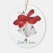 Eerste kerstcadeau voor gepersonaliseerde versieri keramisch ornament (Links)