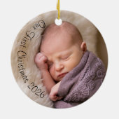 Eerste kerstcadeau voor keramische siervoorwerpen keramisch ornament (Achterkant)