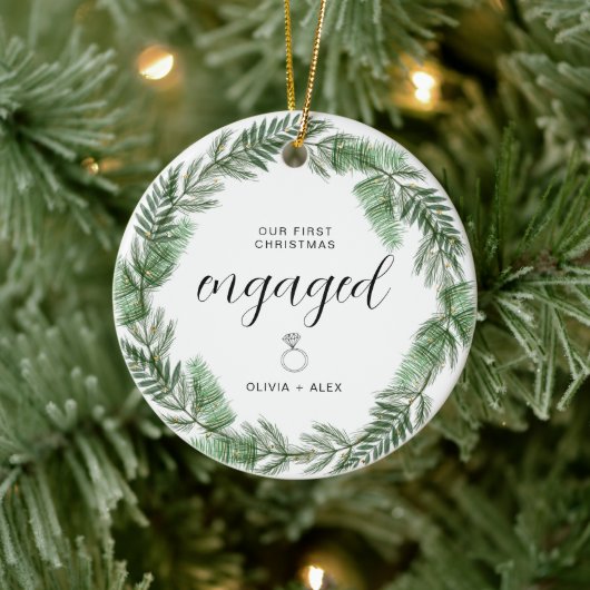 Eerste kerstcadeau voor koppels keramisch ornament (Boom)