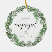 Eerste kerstcadeau voor koppels keramisch ornament (Voorkant)