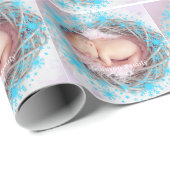 Eerste kerstcadeau voor meisje Snowflake Lijst fot Cadeaupapier (Rol Hoek)