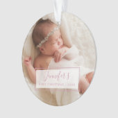 Eerste kerstcadeaudag voor baby-meisjes Foto Holid Ornament (voorkant)
