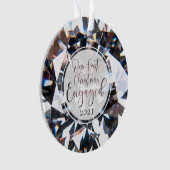 Eerste kerstcadeaufoto met diamanten foto speciaal ornament (voorkant)