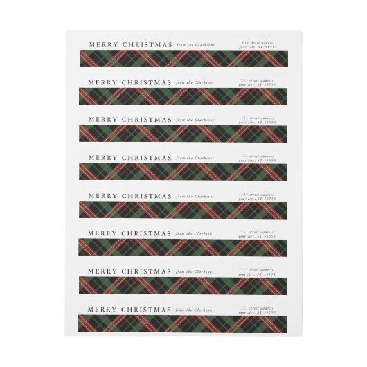 Eerste kerstcadeaulabel voor retouradres (Vel)