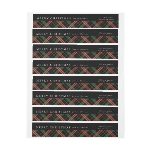 Eerste kerstcadeaulabel voor retouradres (Vel)