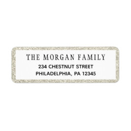 Eerste kerstcadeaulabel voor retouradres etiket