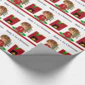 Eerste kerstcadeaupapier voor baby's cadeaupapier (Hoek)