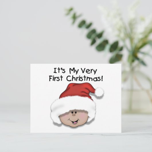 Eerste kerstcadeaus voor Baby van Latino Feestdagenkaart (Staand voorkant)