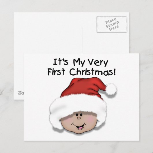 Eerste kerstcadeaus voor Baby van Latino Feestdagenkaart (Voorkant / Achterkant)