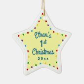 Eerste kerstcadeauster voor de eerste baby keramisch ornament (Rechts)