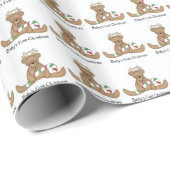 Eerste kerstcadeautje/baby cadeaupapier (Rol Hoek)