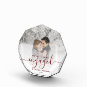 Eerste kerstcadeautje Foto Burgundy Script (Rechts)