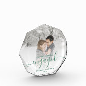 Eerste kerstcadeautje Foto Pine Green Script (Links)