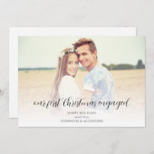 Eerste kerstcadeautje Fotobedekking Feestdagenkaart (Voorkant / Achterkant)