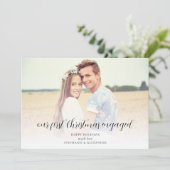 Eerste kerstcadeautje Fotobedekking Feestdagenkaart (Staand voorkant)