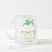 Eerste kerstcadeautje Gold Script Holly Monogram Matglas Koffiemok (Links)