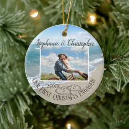 Eerste kerstcadeautje Perforische foto Keramisch Ornament