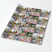 Eerste kerstdag, 10 foto's, Collage Wrapping Paper Cadeaupapier (Uitgerold)