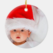 Eerste kerstdag 2023 van de baby van de douane fot keramisch ornament (Achterkant)