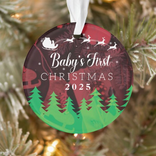 Eerste Kerstdag 2025 van baby gepersonaliseerd Ornament (Boom)