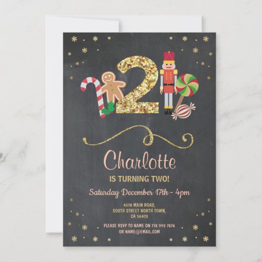 Eerste kerstdag 2 Feestdagen op 2 oktober Chalk In Kaart (Voorkant)
