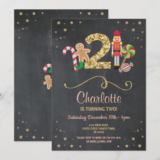 Eerste kerstdag 2 Feestdagen op 2 oktober Chalk In Kaart (Voorkant / Achterkant)