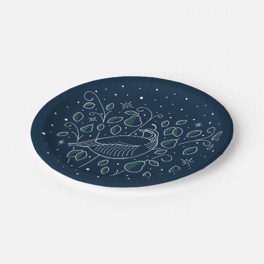 Eerste kerstdag 7-inch Borden papier Papieren Bordje (Gekanteld)