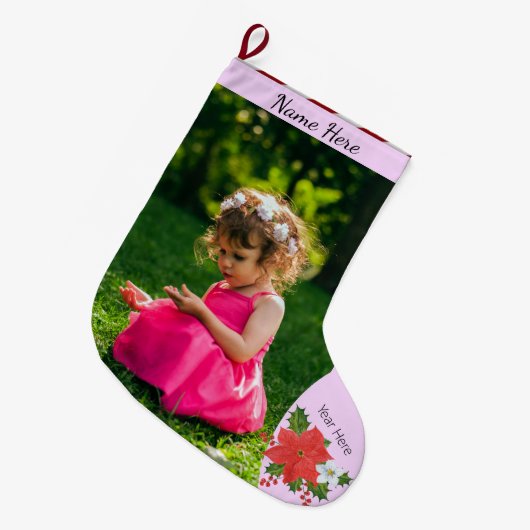 Eerste kerstdag Aangepaste afbeelding/tekst Poinse Grote Kerstsok (Voorkant (Hangend))