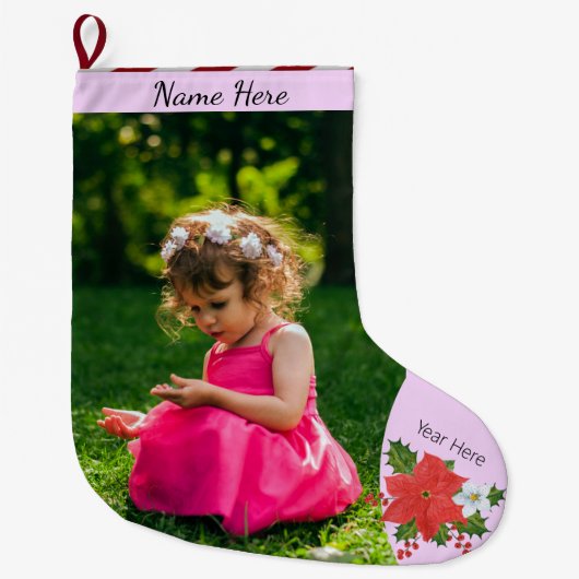 Eerste kerstdag Aangepaste afbeelding/tekst Poinse Grote Kerstsok (Voorkant)