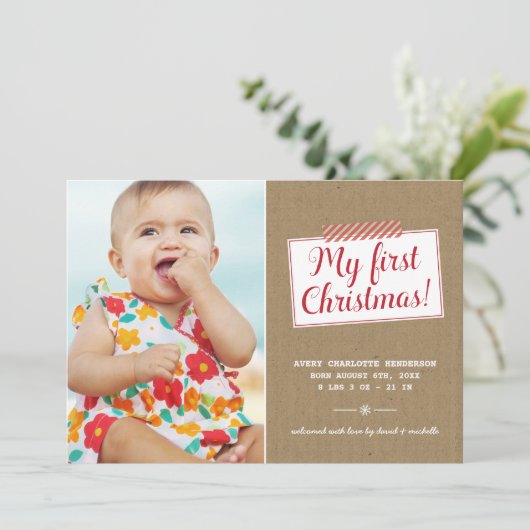 Eerste Kerstdag | Aankondiging vakantieverlof (Staand voorkant)