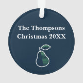 Eerste kerstdag Acrylornament Blue Ornament (achterkant)