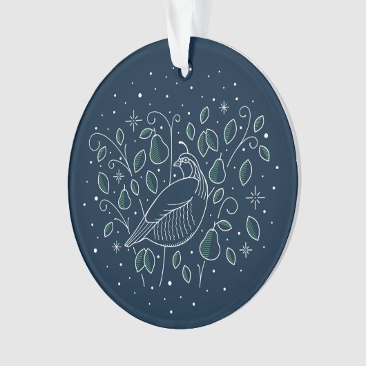 Eerste kerstdag Acrylornament Blue Ornament (voorkant)