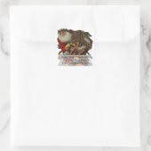 Eerste kerstdag  adreslabel vierkante sticker (Tas)