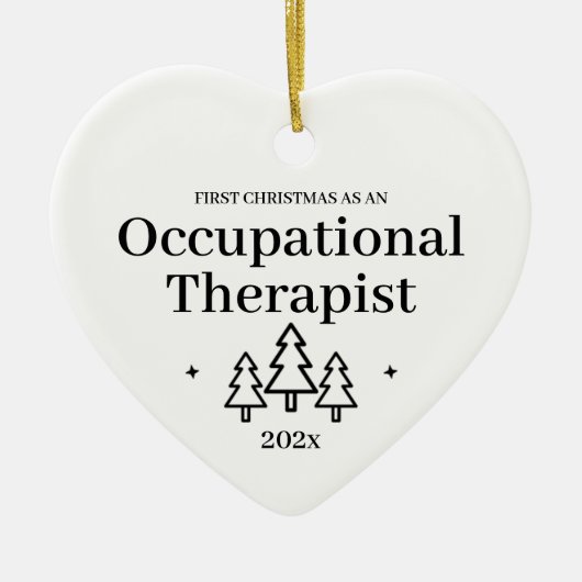 Eerste Kerstdag als ergotherapeut Keramisch Ornament (Voorkant)