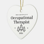 Eerste Kerstdag als ergotherapeut Keramisch Ornament (Links)