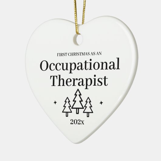 Eerste Kerstdag als ergotherapeut Keramisch Ornament (Links)