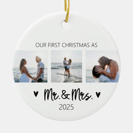 Eerste kerstdag als meneer en mevrouw Ornament (Voorkant)