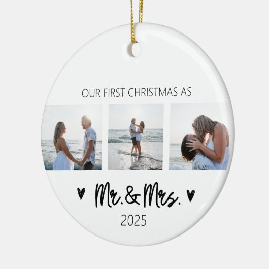 Eerste kerstdag als meneer en mevrouw Ornament (Links)