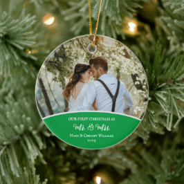 Eerste kerstdag als meneer en mevrouw Ornament