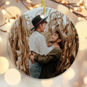 Eerste kerstdag als Mr en Mrs Bauble foto Keramisch Ornament