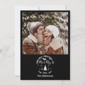 Eerste kerstdag als Mr & Mrs. Feestdagenkaart (Voorkant)