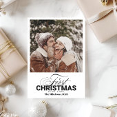 Eerste Kerstdag als Mr & Mrs. Feestdagenkaart